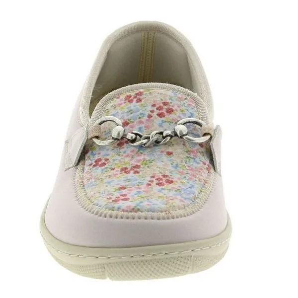 Mocassins Chut Magik_d'ete liberty_rose vue de face PODOWELL