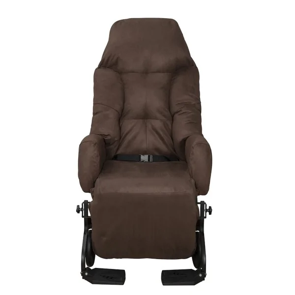 Fauteuil VHP Evasion Manuel Velours choco édition INNOV'SA