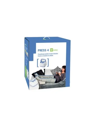 Pack appareil pressothérapie PRESS 4 Winelec + 2 bottes + 1 manchon + 1 ceinture SISSEL