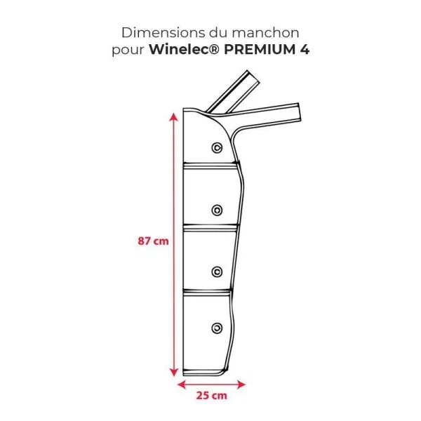 Manchon avec tubulure pour PREMIUM 4 Winelec SISSEL