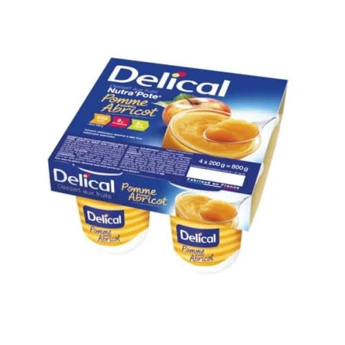 Delical dessert aux fruits Nutra'Pote UC Pomme Abricot LACTALIS