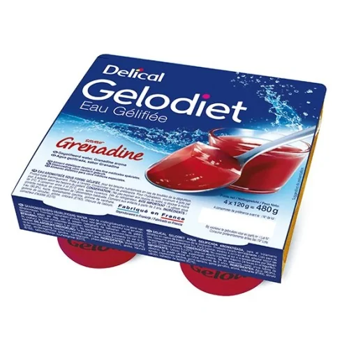 Eau gélifiée Delical Gelodiet Grenadine LACTALIS