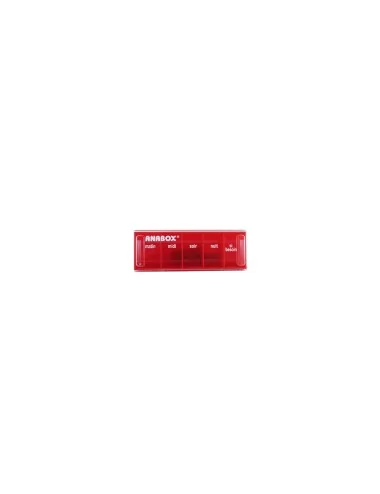 Pilulier journalier rouge 5 cases Anabox BIVEA