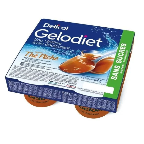 Gelodiet sans sucres édulcorée Thé-Pêche