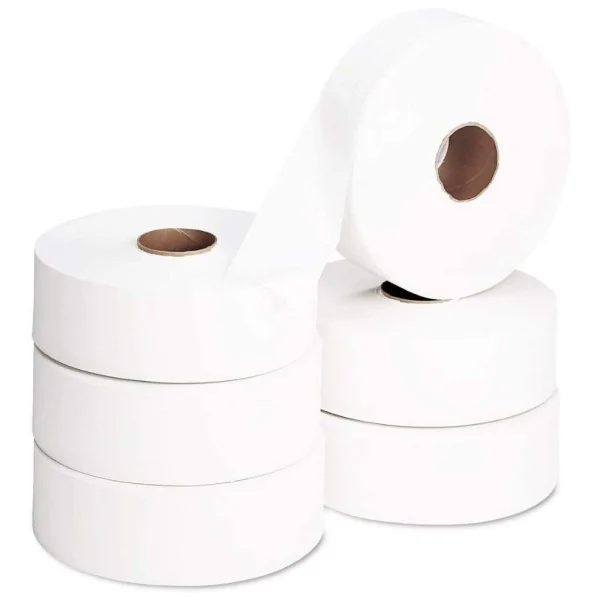 6 Rouleaux papier toilette confort blanc Maxi Jumbo ADELYA