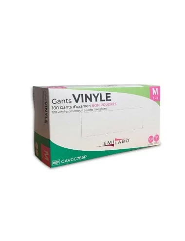 Gant d'examen EMILABO vinyle non poudré