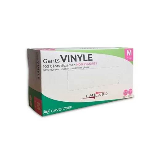 Gant d'examen EMILABO vinyle non poudré