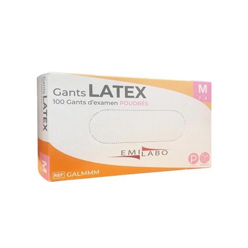 Gant d'examen EMILABO latex poudré