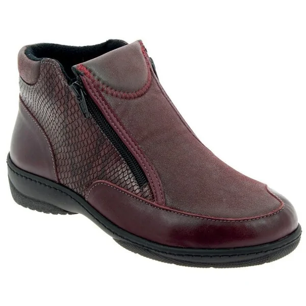 Chaussures orthopédiques bottines chut Marjorie Bordeaux vue de côté PODOWELL