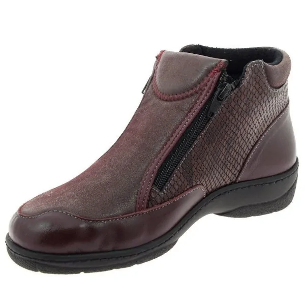 Chaussures orthopédiques bottines chut Marjorie Bordeaux vue de côté PODOWELL