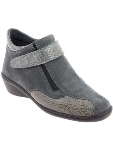 Chaussures orthopédiques bottines chut solange vue de côté gris PODOWELL