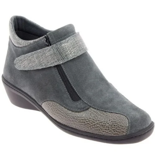 Chaussures orthopédiques bottines chut solange vue de côté gris PODOWELL