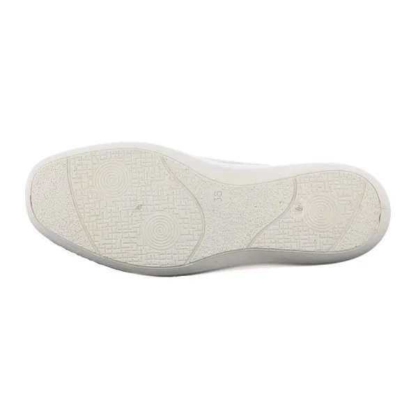 Ballerines en tissu femme TAISSY beige vue de dessous PODOWELL