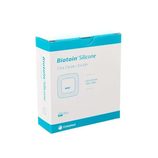 Biatain Adhésif Silicone 7,5 x 7,5 cm COLOPLAST