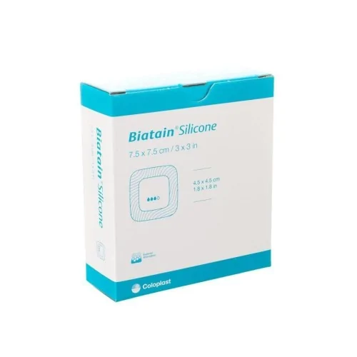 Biatain Adhésif Silicone 7,5 x 7,5 cm COLOPLAST