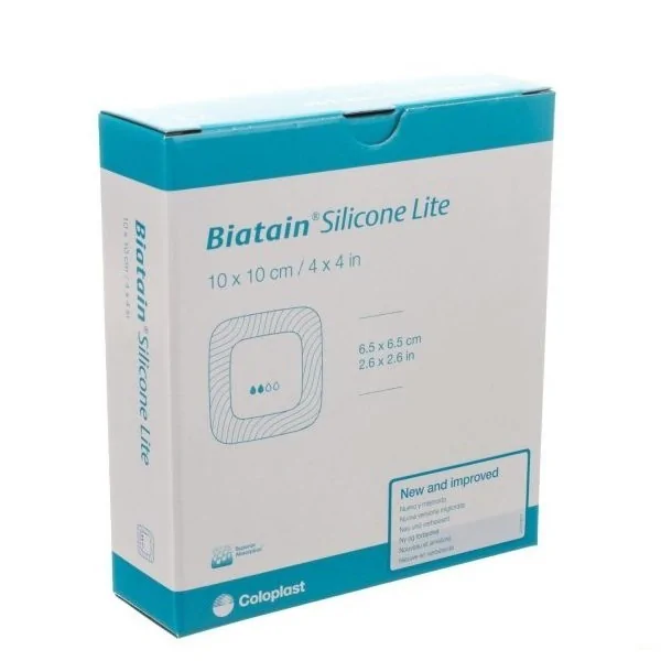 Biatain Adhésif Silicone Lite 10 x 10 cm COLOPLAST