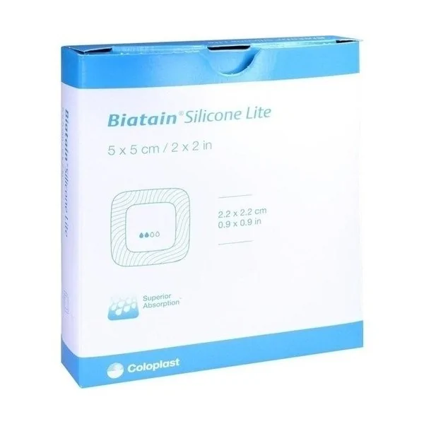 Biatain Adhésif Silicone Lite 5 x 5 cm COLOPLAST