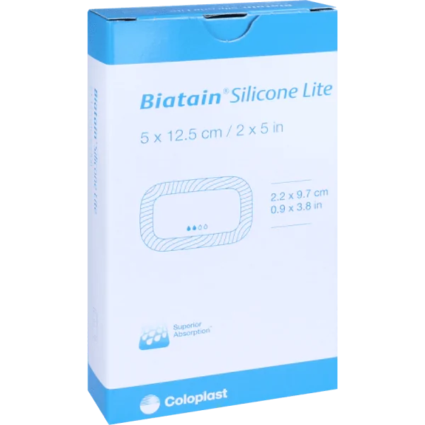 Biatain Adhésif Silicone Lite 5 x 12,5 cm COLOPLAST