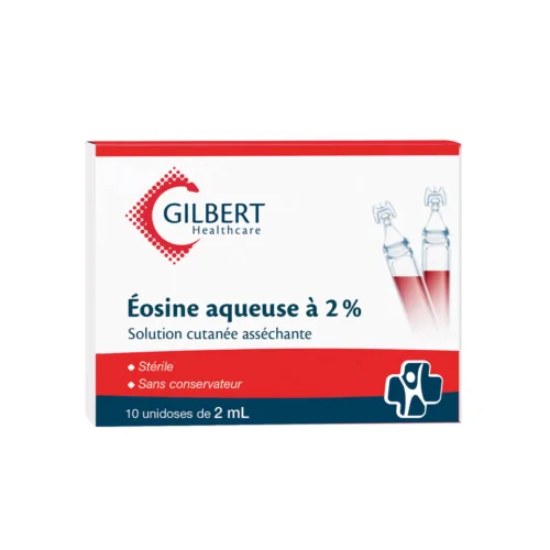 Eosine Aqueuse 2% Unidose de 10x2ml pour l'asséchement du cordon ombilical LABORATOIRE GILBERT HEALTHCARE