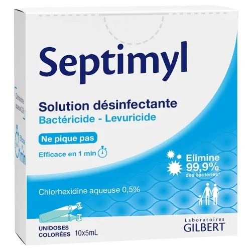 Boîte de 10 Septimyl solution désinfectante unidose 5ml GILBERT HEALTHCARE