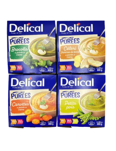 DELICAL PURÉE HP HC - Petits pois - Carottes - Brocolis - Céleri