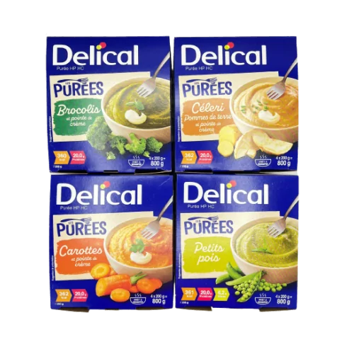 DELICAL PURÉE HP HC - Petits pois - Carottes - Brocolis - Céleri