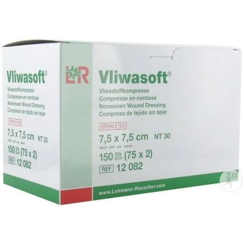 Vliwasoft compresse non-tissé stérile 30 g 7,5x7,5 cm LOHMANN & RAUSCHER