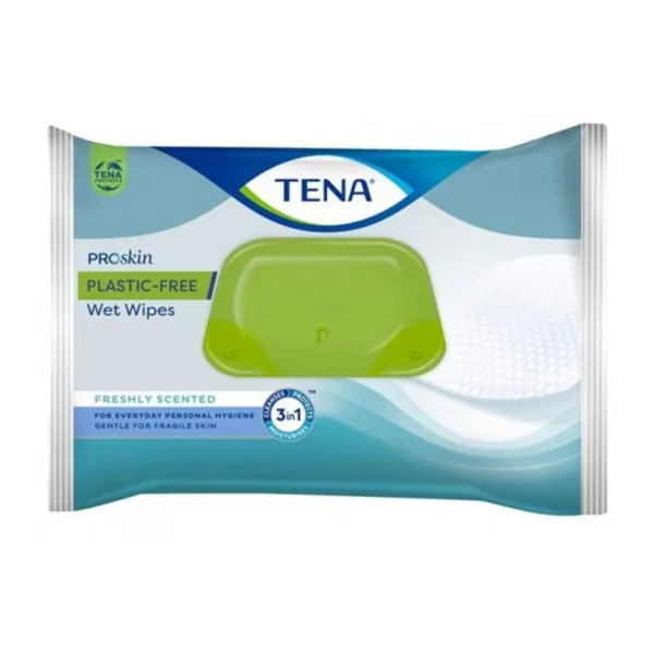 LINGETTE TENA WET WIPES PLASTIC FREE PROSKIN