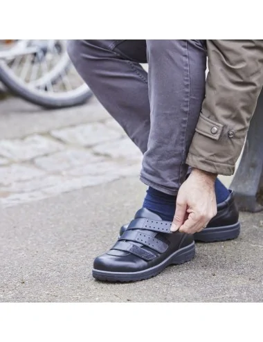 Chaussure fermée pour homme et femme CHUT ALPHONSE PODOWELL Noir vue de côté