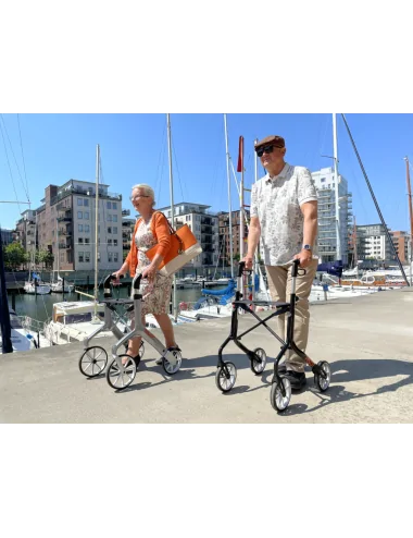 Rollator quatre roues Let's Move gris Mobio