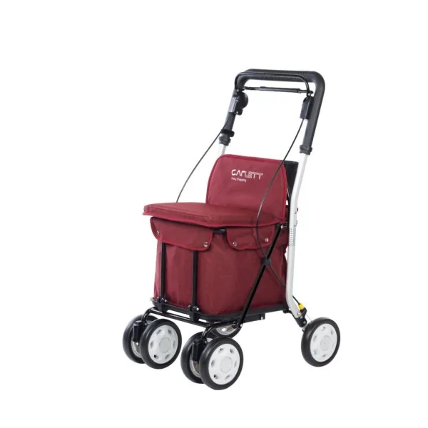 CADDIE DE COURSES ROLLATOR CARLETT LETT800 ROUGE MOBIO