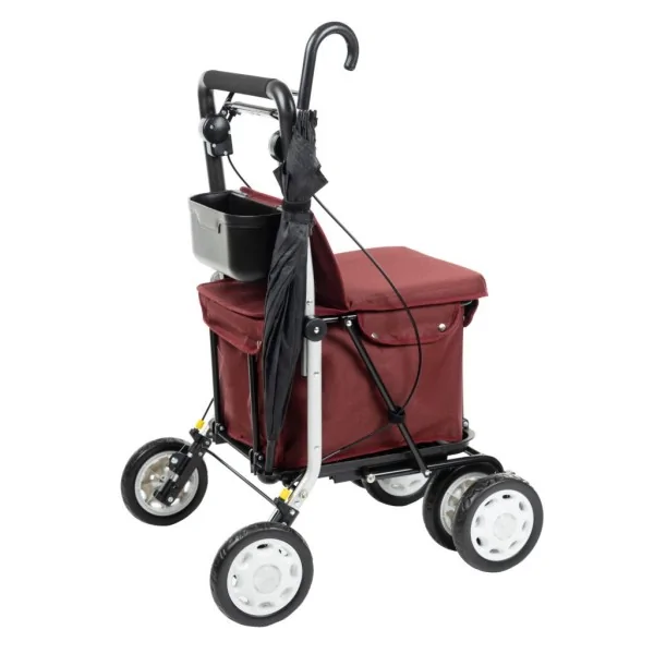 CADDIE DE COURSES ROLLATOR CARLETT LETT900 ROUGE MOBIO