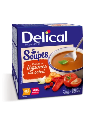 DELICAL Soupe Potage HP HC velouté de Légumes du Soleil Lactalis