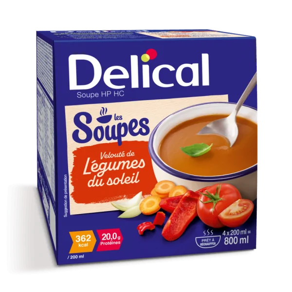 DELICAL Soupe Potage HP HC velouté de Légumes du Soleil Lactalis