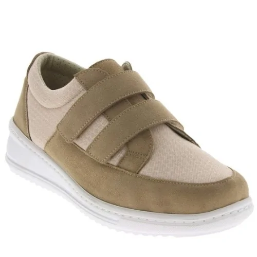 Sneakers baskets pour femme CHUT SUZIE PODOWELL Beige vue de côté