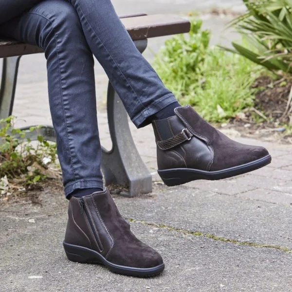 Chaussures orthopédiques bottines chut syrielle chocolat PODOWELL