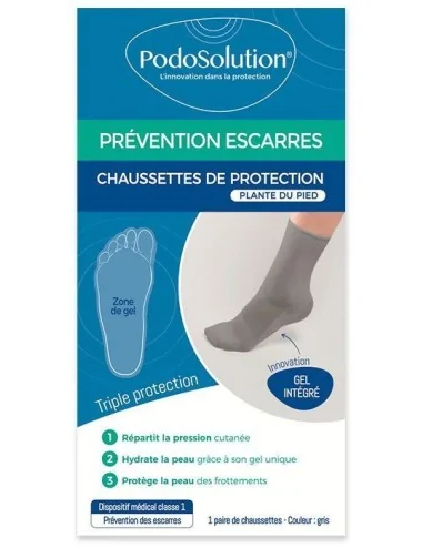 Chaussettes protection plante du pied prévention escarres grises PODOSOLUTION PODOWELL