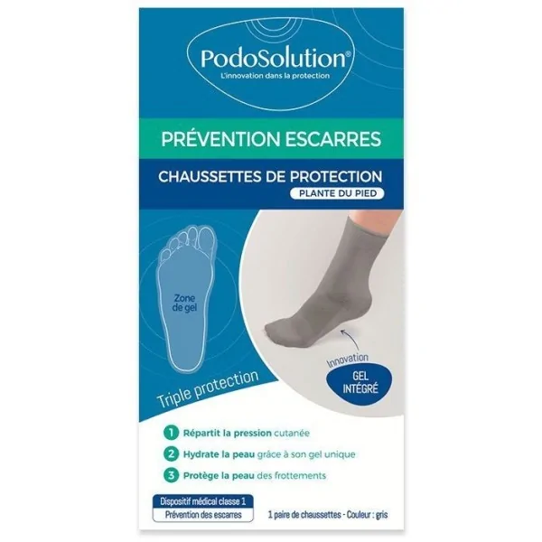 Chaussettes protection plante du pied prévention escarres grises PODOSOLUTION PODOWELL