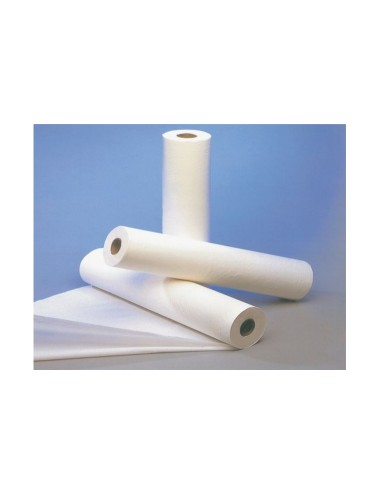 PACK DE 9 ROULEAUX DE DRAPS D'EXAMEN GAUFRÉS BLANCS 50x35 CM MEDISTOCK