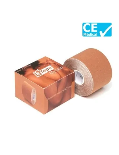 BANDE K TAPE ROSE FUSCHIA 5m x 50mm marron clair SISSEL