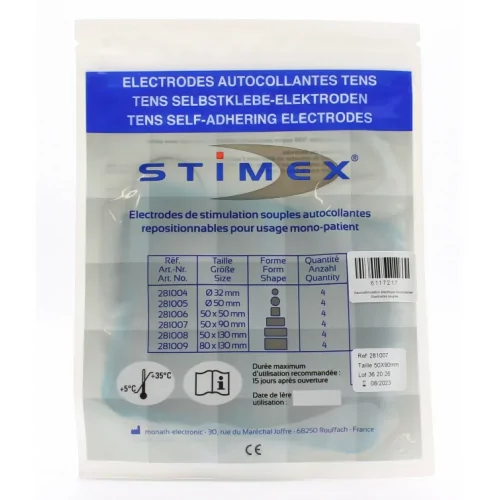 Sachet de 4 électrodes Stimex 50x90 cm Schwa-medico