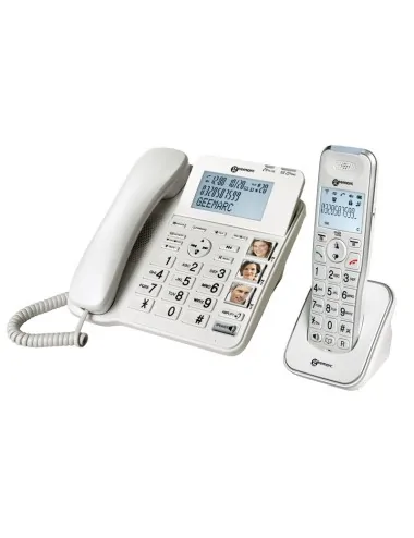 Téléphone fixe et sans fil Amplidect 295 Combi Geemarc identités