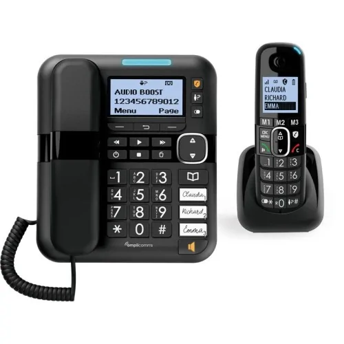 Téléphone senior fixe avec et sans fils Ensemble Big Tel Combo 1580 Identités