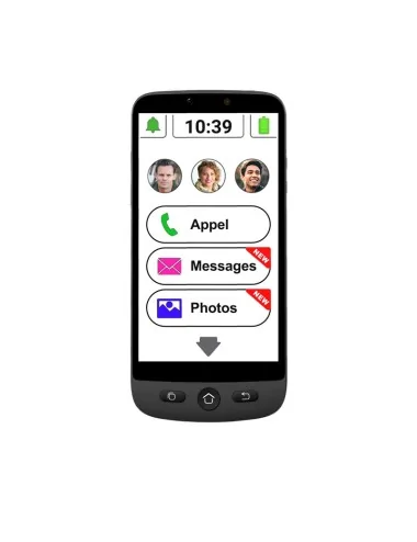 Téléphone portable pour senior Smartphone Swissvoice G55 Identités