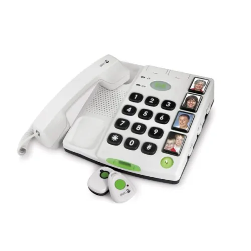 Téléphone Filaire Doro Secure 347 Bracelet + pendentif SOS GSH